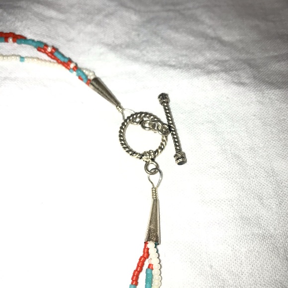 Handcrafted Peyote Beaded Circle Necklace Or Eyeglass Holder Necklace - Picture 3 of 7